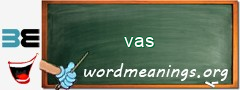 WordMeaning blackboard for vas